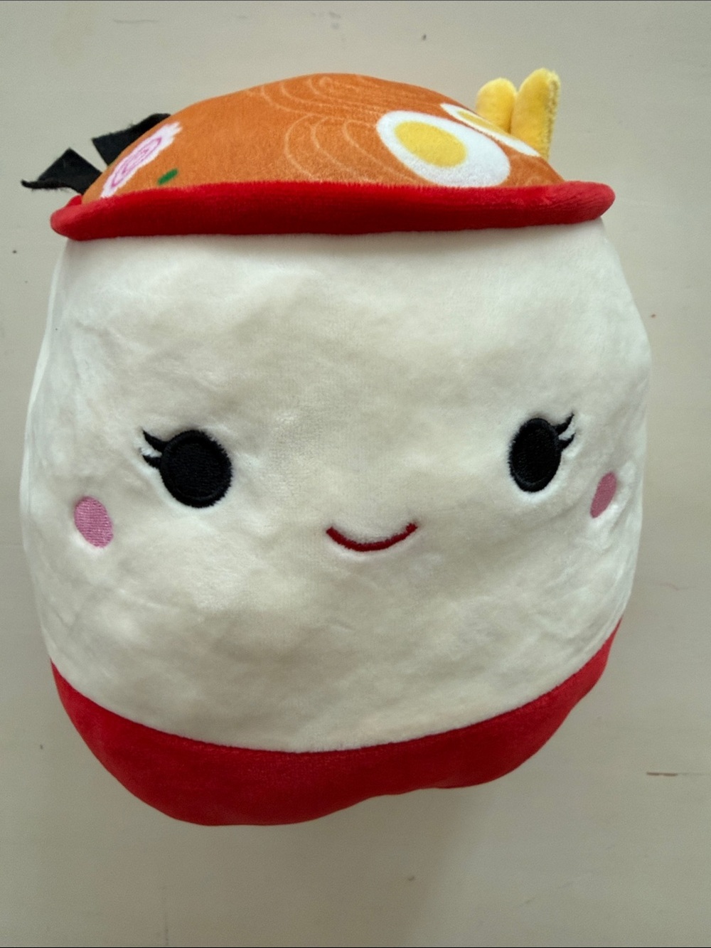 Squishmallow Plush Sushi Roll Plushie - White, Red, Orange, Yellow, Pink, Black